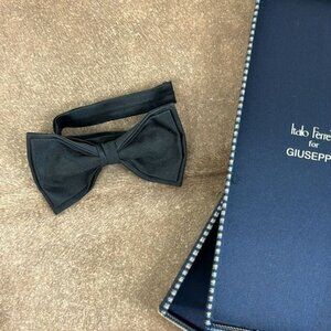 Italo Ferretti for Giuseppe Satin Doulble Bow Evening Wear Tie
